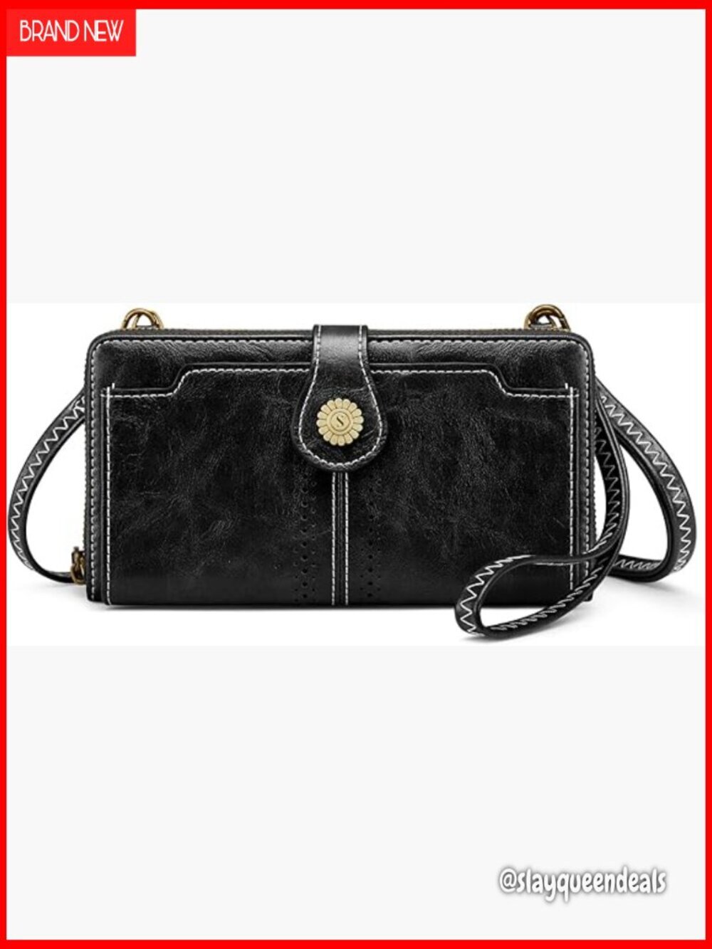 Vegan Leather Crossbody Phone Purse RFID Blocking Adjustable Straps